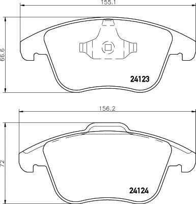 HELLA PAGID 8db355012891 -  Комплект тормозных колодок, дисковый тормоз
